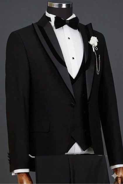 Damatlık Takım Elbise Smokin Slim Fit