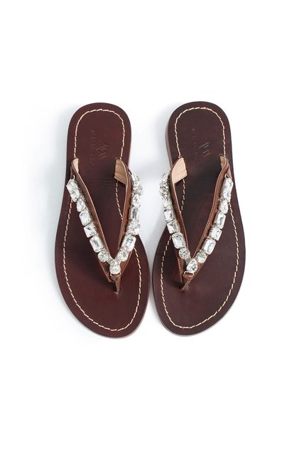 Jona Stone Slippers - Natural Brown