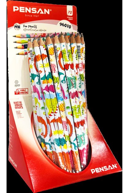 1 Adet Desenli Kurşun Kalem Pensan Tüm Desenler - Desen Seçenekli