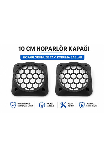 10m Hoparlör Kapağı - Plastik Kaliteli Midrange Hoparlör Kapak 10 cm - 2 Adet