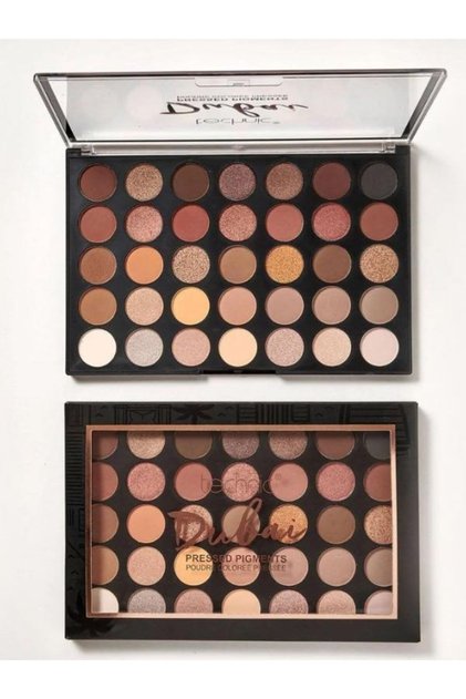 Dubai 35 Shades Pressed Pigment Eyeshadow Palette | Luxury Warm & Shimmer Intense Matte