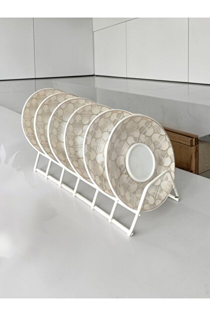 Cup and Plate Organizer with 6 Compartments