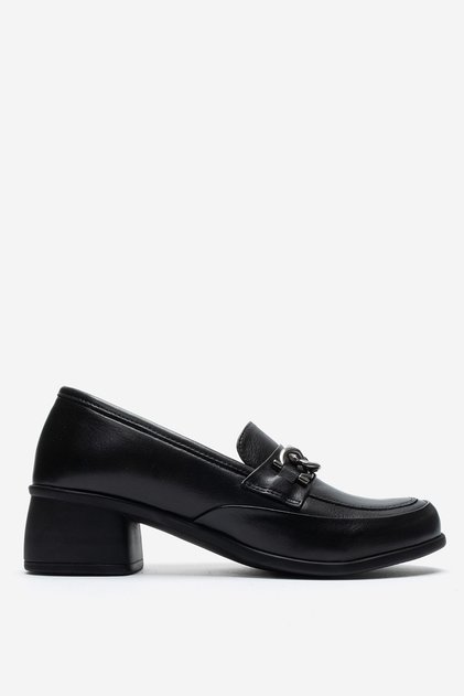 Women's Classic Heeled Shoes Real Leather Black