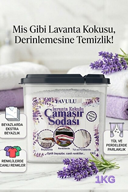 Lavanta Kokulu Çamaşır Sodası 1KG (Özel Kutusunda)