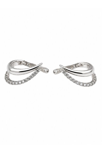 Velora Halo Xuping Women's Steel Minimal Earrings Non-Tarnish Silver Color |
