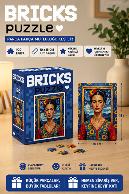 kidssan games Bricks Mini Puzzle 100 Parça 10x15 cm – 7 Farklı