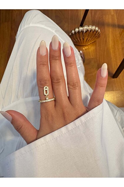 Mssk Stone-Encrusted Dangle Gold Ring