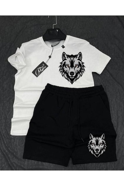 Men's Oversize Basic T-Shirt and Shorts Combination Set 👕 🩳
