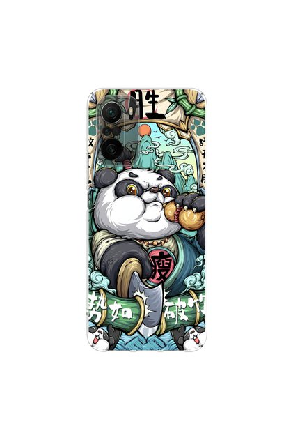 Poco F3 Compatible Samurai 4 Design Transparent Case