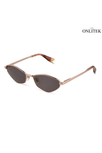 Sfub17 5708Fc Women's Rose Gold Frame Gray Glass Sunglasses 57