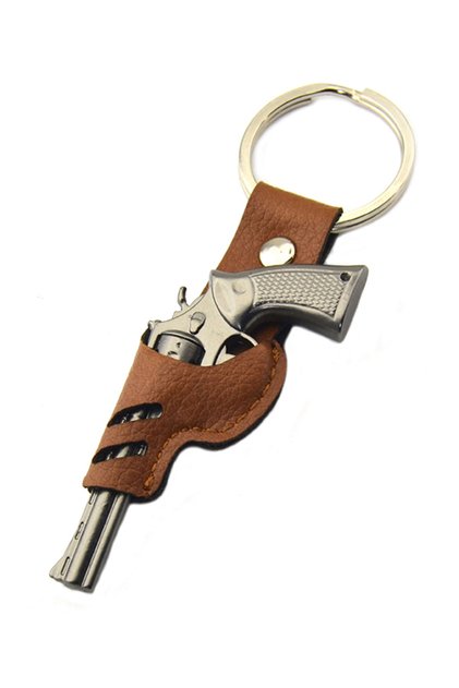 45 Piece Bulk Cowboy Tbn Keychain with Tan Case - Black Matte