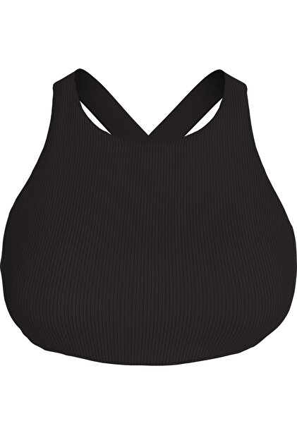 Women's Black High Neck Bralette Bikini Top
