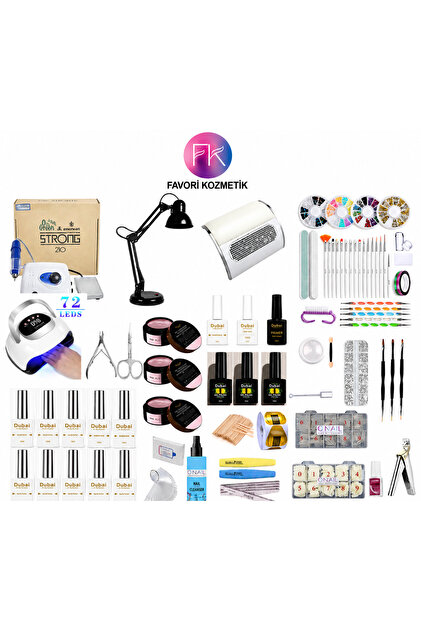 Fontenay Protez Tırnak Full Seti Strong 210 Freze X21 UV LED Opzia