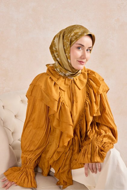 Twill Silk Patterned Scarf 11526