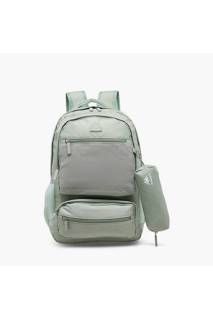 Logo Print School Backpack and Pencil Pouch set
