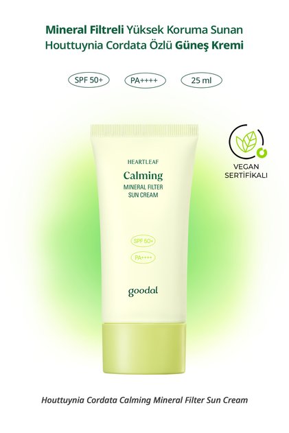 Mineral Filtreli Güneş Kremi Houttuynia Cordata Calming Mineral Filter Sun Cream SPF50+ 25ml