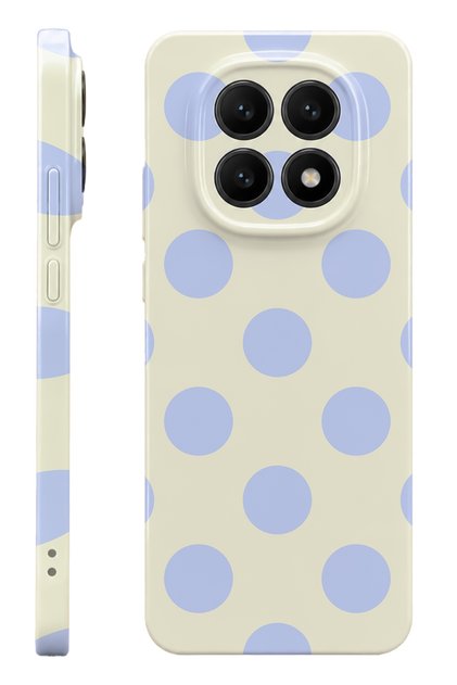 Xiaomi Redmi Note 15 Blue Polka Dot Protect Slim Glossy Full Print Camera Protected Phone Case