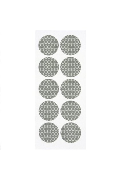 Set de 10 discuri reflectorizante pentru jante, autoadezive, vizibilitate sporită, 27mm, Alb
