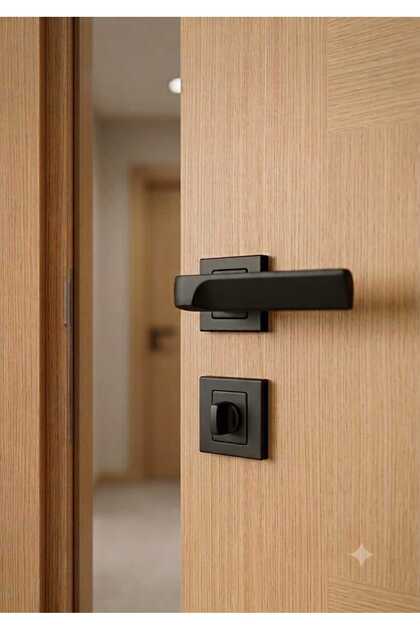 Sofuoğlu New Di̇kmen Mat Black (Bathroom-Wc Type) Door Handle Aluminum / Steel