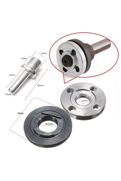 Matkap Için Disk Bağlama Adaptör Seti Somunlu Matkaba Disk Bağla Montaj Seti Taşlama Somunu 3parça