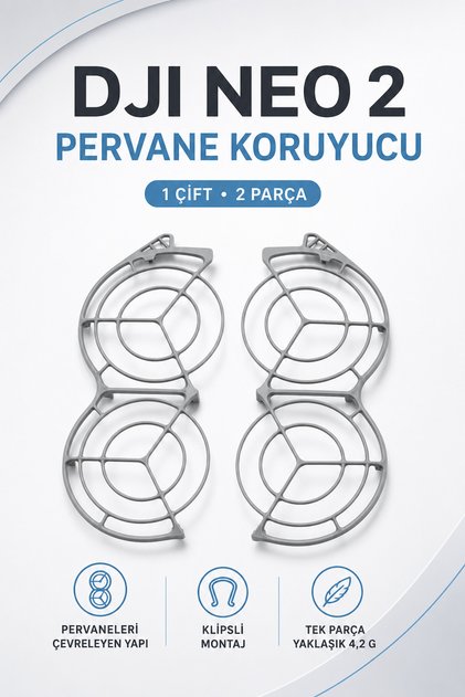 Neo 2 Pervane Koruyucu 1 Çift – Klipsli Drone Pervane Koruma Aparatı