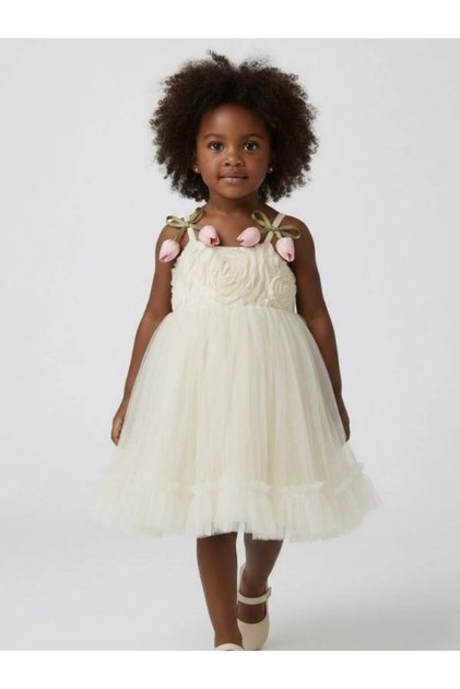 Girl's Design Tulip Detailed Evening Dress