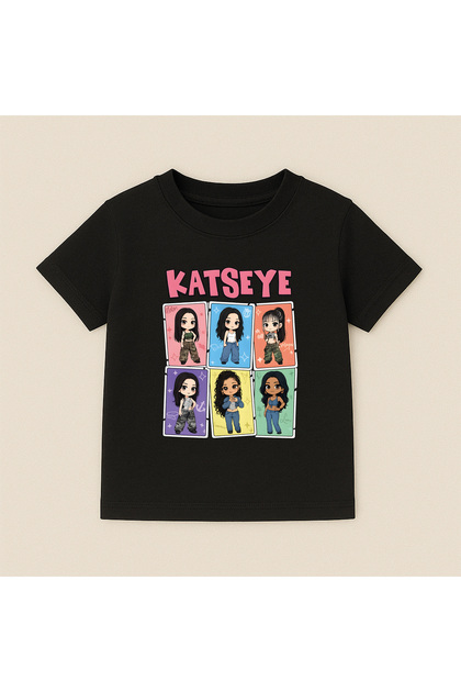 Katseye Printed Crew Neck Cotton Short Sleeve Kids & Youth T-Shirt