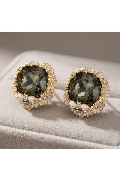 Abeille Royale Küpe gri/yeşil