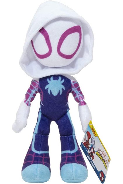 Marvel's Little Plush 8-Inch Ghost Spider - Kids Ages 3 and up-Toys Featuring Your Friendly Neighbourhood Spideys, Blue