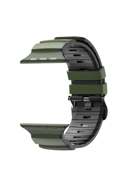 Apple Watch Ultra 49mm, 12/11/10 46mm, 9/8/7 45mm, 6/5/4/SE 44mm Uyumlu Jmb Armor Çift Renk Spor Kordon