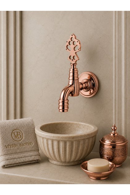 1/2 Rose Gold Ottoman Faucet with Aerator Brass Kurna Faucet Hammam Faucet Decorative Bathroom Faucet