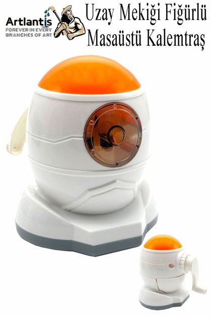 Pencil Sharpener with Handle, Desk Type, Space Shuttle Figured, 1 Piece, Rocket Desktop Pencil Sharpener with Handle, Classroom Office