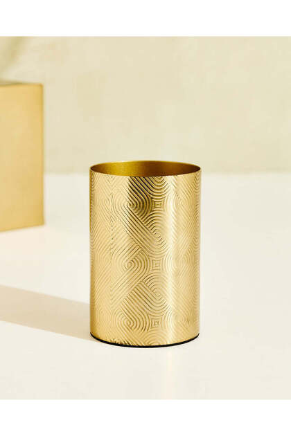 Gold Geometric Etched Bath Tumbler