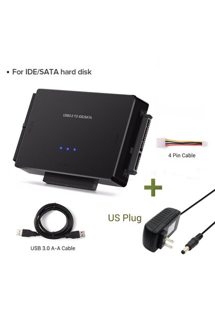 100cm US Adapter USB 3.0 to SATA IDE Hard Disk Adapter Converter Cable for 3.5 2.5 inch HDD/SSD CD D