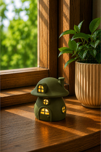 Dağ Teknoloji Mantar Ev Dekoratif Mumluk | 3D Baskı Tealight Mumluk
