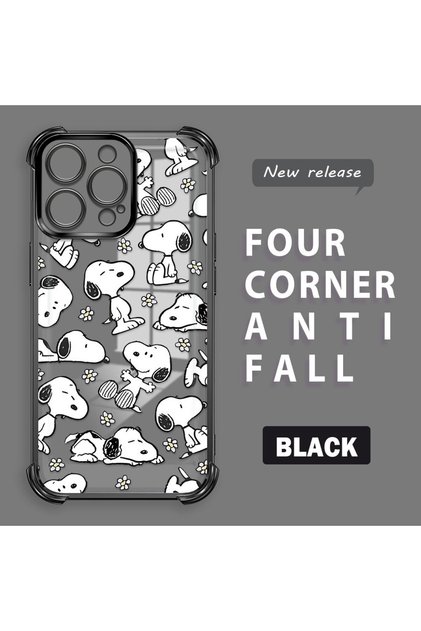 iPhone 15 Pro Compatible Transparent Back Four-Corner Reinforced Impact Protection Silicone Case
