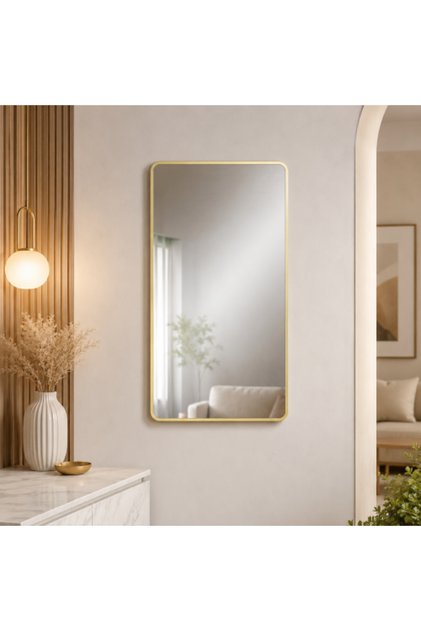 مرآة ألومنيوم ذهبية A-888 – تصميم أنيق يضيف لمسة من الفخامة إلى منزلك