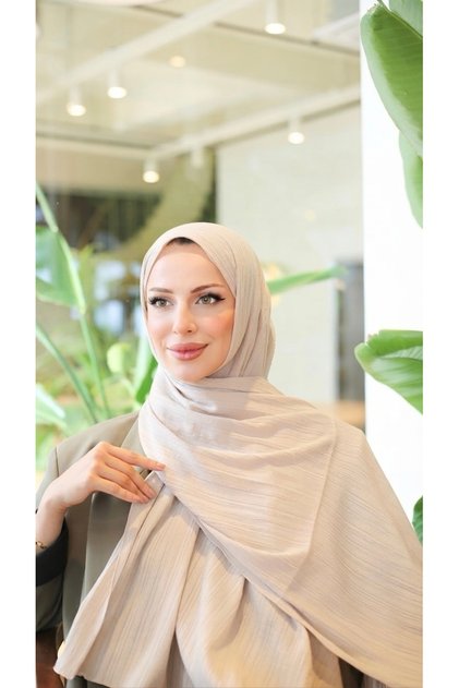 شال قطني من لييا - بيج