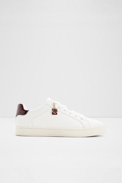 ELGATA - Kadın Suni Deri Beyaz Bağcıklı Sneaker
