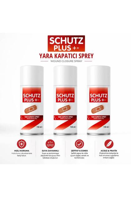 Schutz Plus Yara Kapatıcı Sprey 3'LÜ