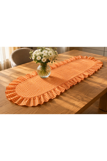 Pötikare fırfır detay oval runner 40x110