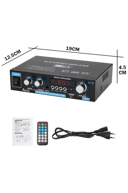 EU plug AK35 bluetooth AK35/AK45 800W Home Power Amplifier 2 Channel Bluetooth 5.0 Mini Hifi Digital