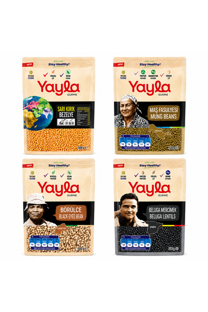 Gurme 4’lü Premium Bakliyat Seti 500 g x 4