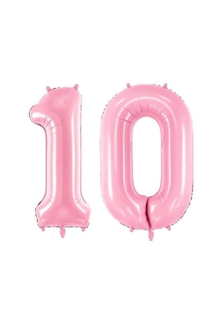 Set Baloane Folie Cifra 1 și 0 Roz 40 cm, Numărul 10, Decor Aniversare, Zi de Naștere, Petrecere