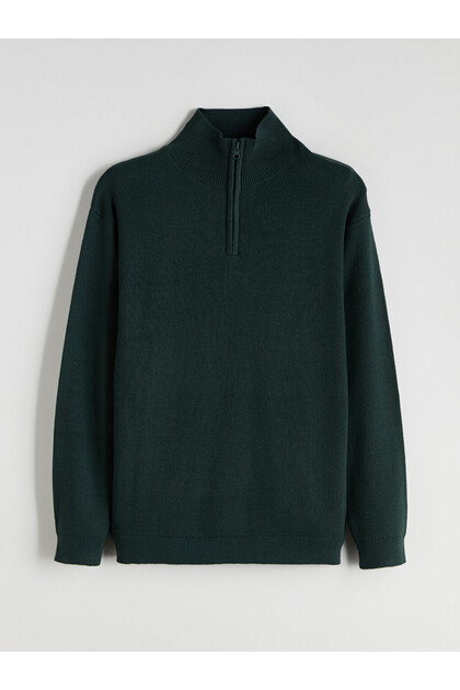 Funnel Neck Boys' Knitwear Sweater