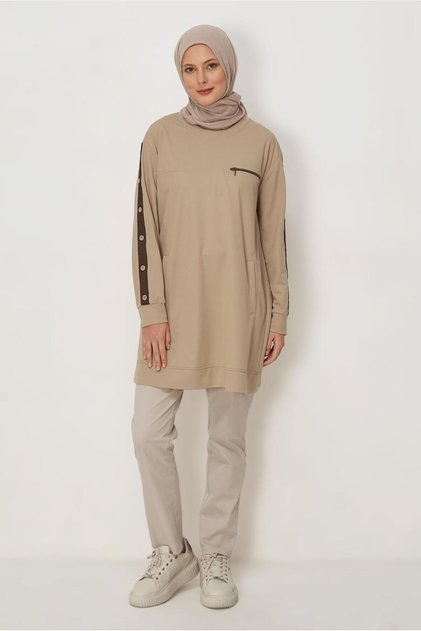 Eyelet Detail Sweatshirt Tunic 46823