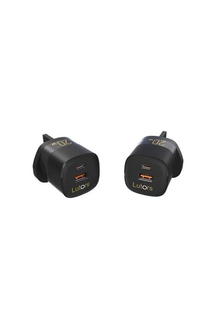 فيش جداري لوترز 20 واط منفذين PD-USB لون اسود