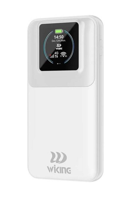 4G LTE MiFi Mobile Wi-Fi Router, Portable 4G LTE Hotspot with 150Mbps Download Speed, 50Mbps Upload, WiFi Connectivity, SIM Card Support, Travel Internet Device, White WK-MF5