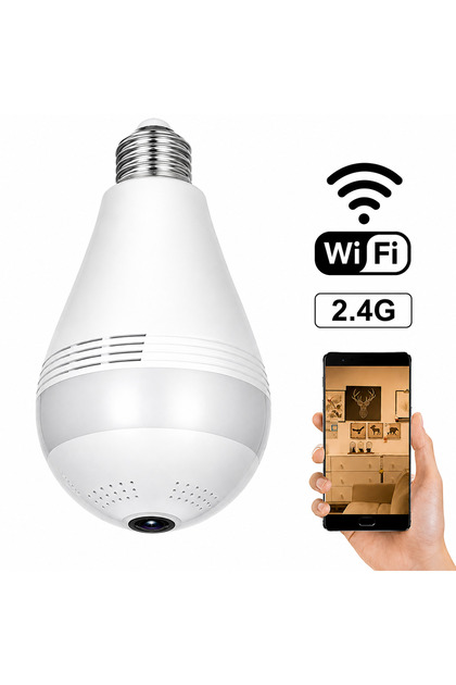 Balık Gözü Panoramik Görüş WiFi Akıllı Güvenlik Kamerası HD Gece Görüşü, Hareket Algılama, Çift Yönlü Ses, Mobil İzleme