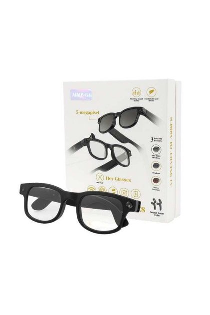 Smart AI Translation Glasses with Dual Cameras | 1080P HD Video Recording | Real-Time Language Translation | Voice Assistant | App Control | Magnetic Charging | Business & Travel Smart Eyewea